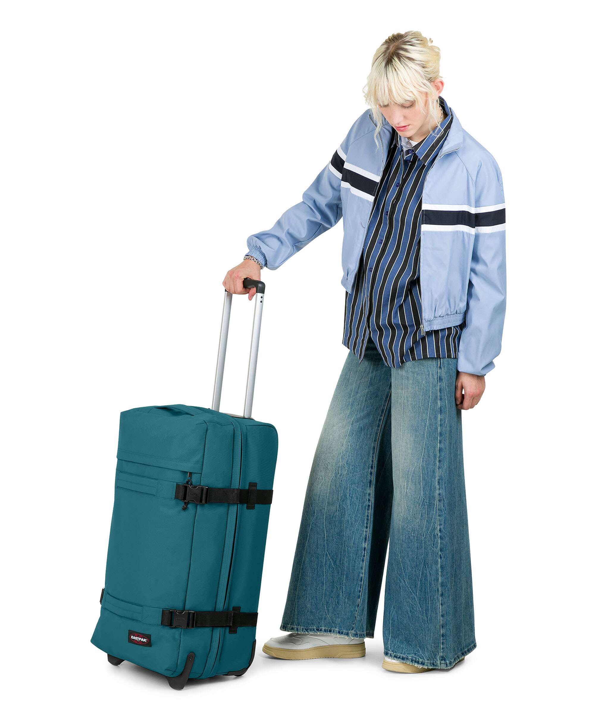 Eastpak Transit'R M Travel bag with wheels jade teal