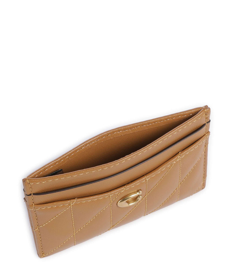 Coach Essential Pillow Credit card holder honey brown