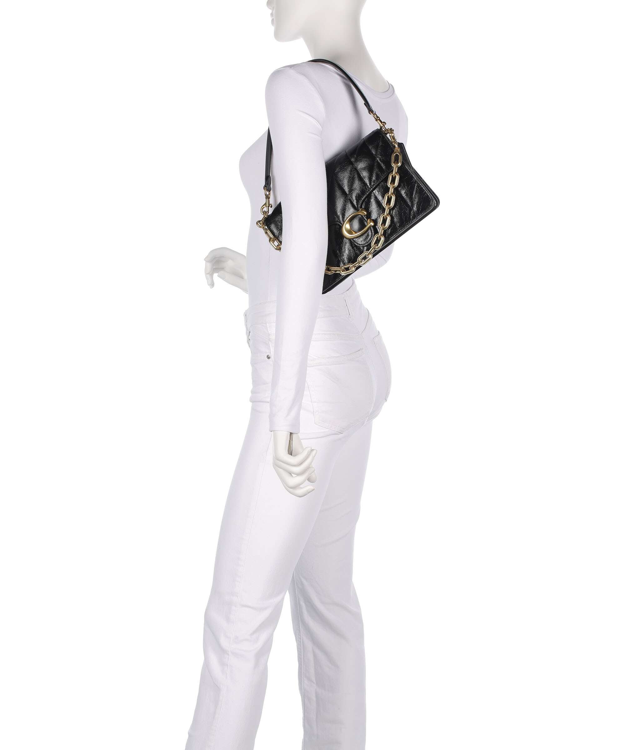 Coach Tabby Quilted Glazed Shoulder bag black