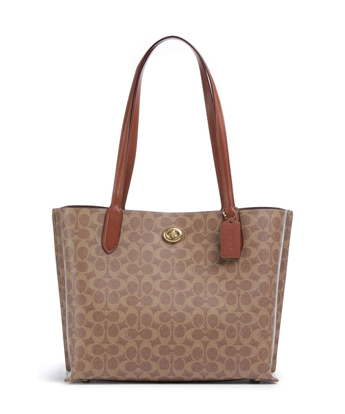 Coach Willow Signature Tote bag tan caramel
