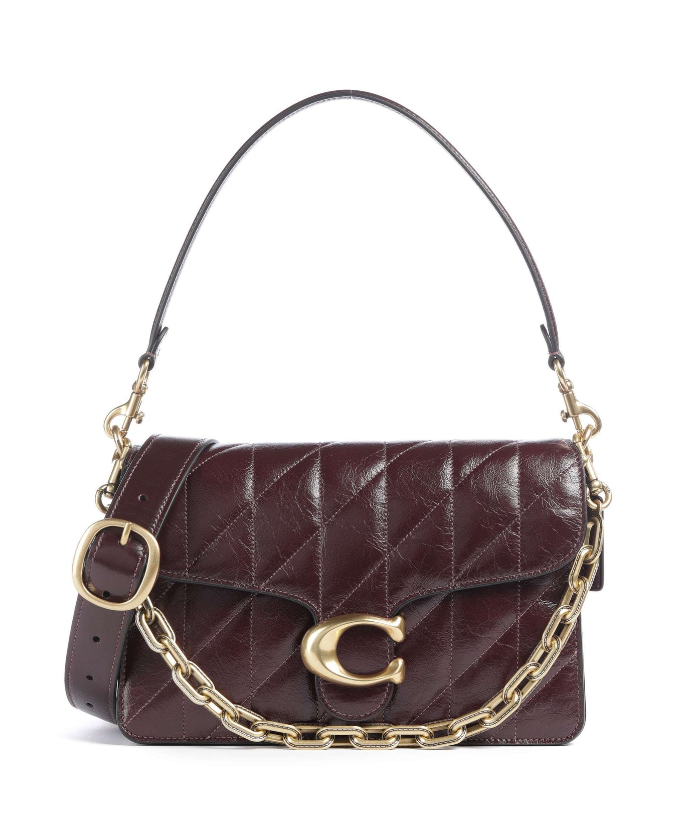 Coach Tabby Quilted Glazed Shoulder bag black currant