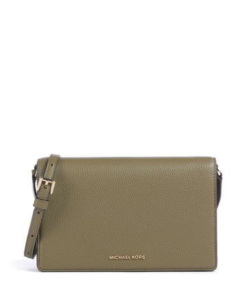 Michael Kors Jet Set Medium Crossover väska safari green