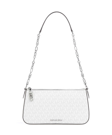 Michael Kors Empire Medium Axelremsväska optic white/alluminium