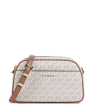 Michael Kors Jet Set Small Crossover väska vanilla/acorn