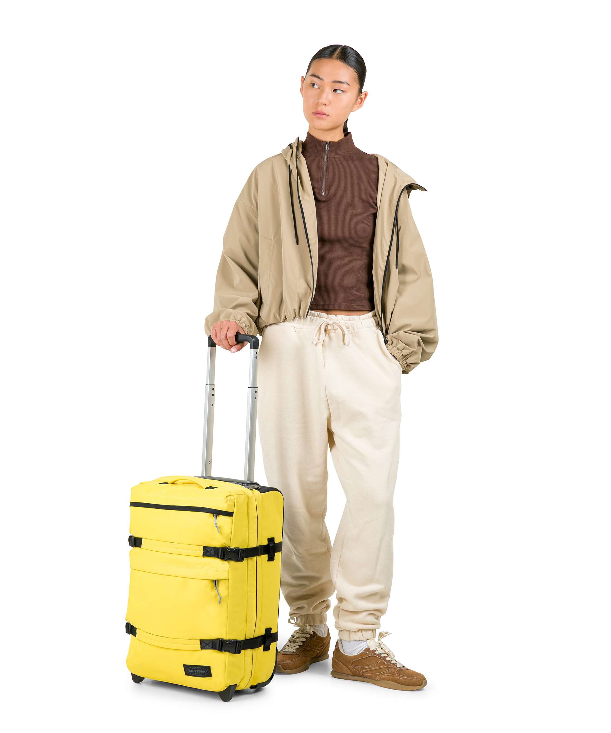 Eastpak Transit'R Plus Tarp S Travel bag with wheels bamboo