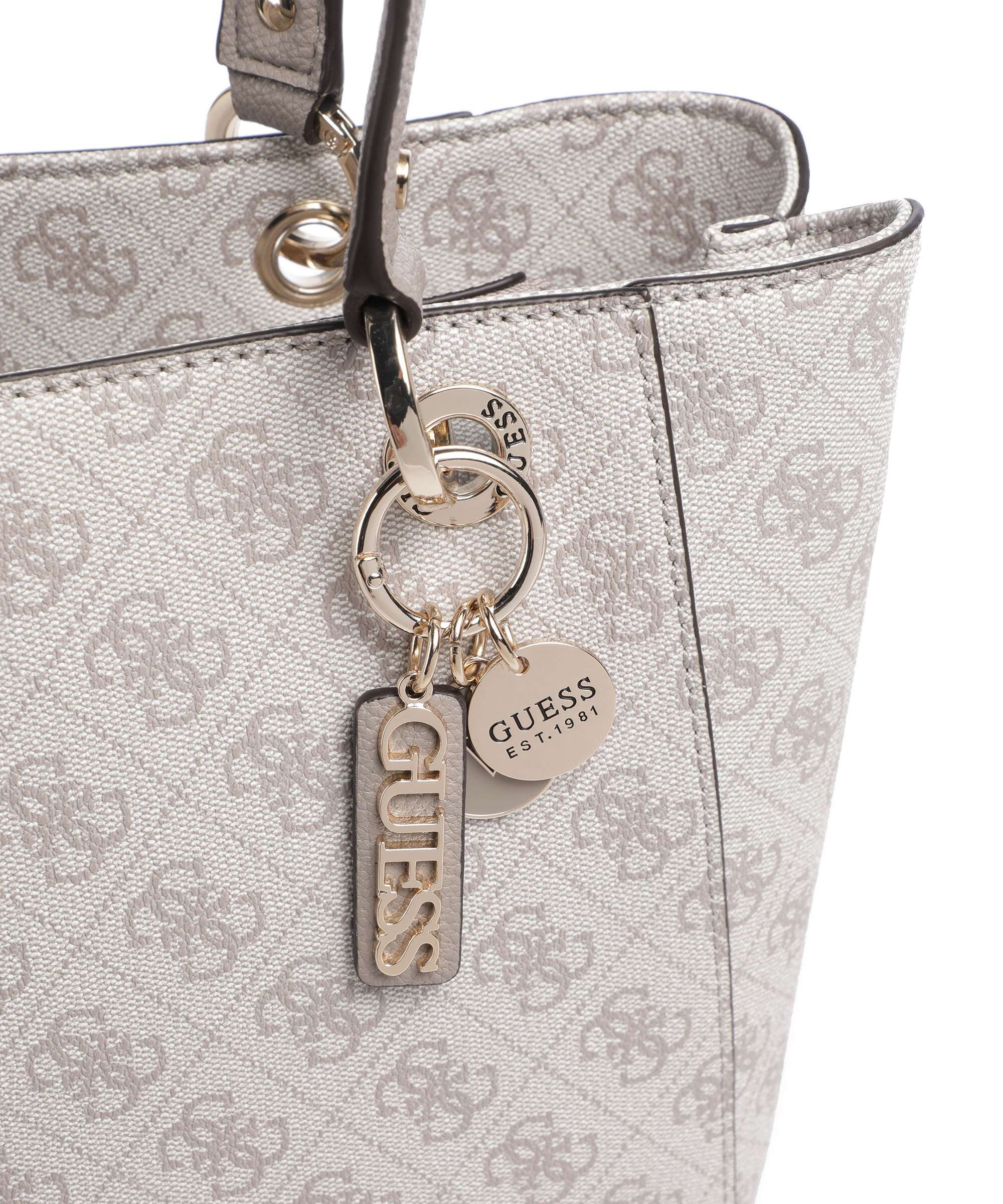 Guess Noelle Tote bag dark taupe logo