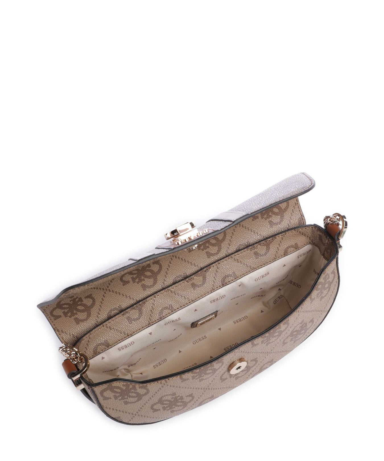 Guess Erenia Shoulder bag latte logo