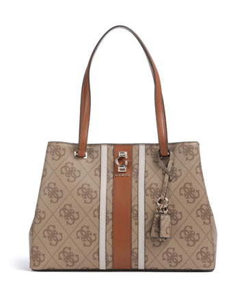 Guess Erenia Shoppingväska latte logo