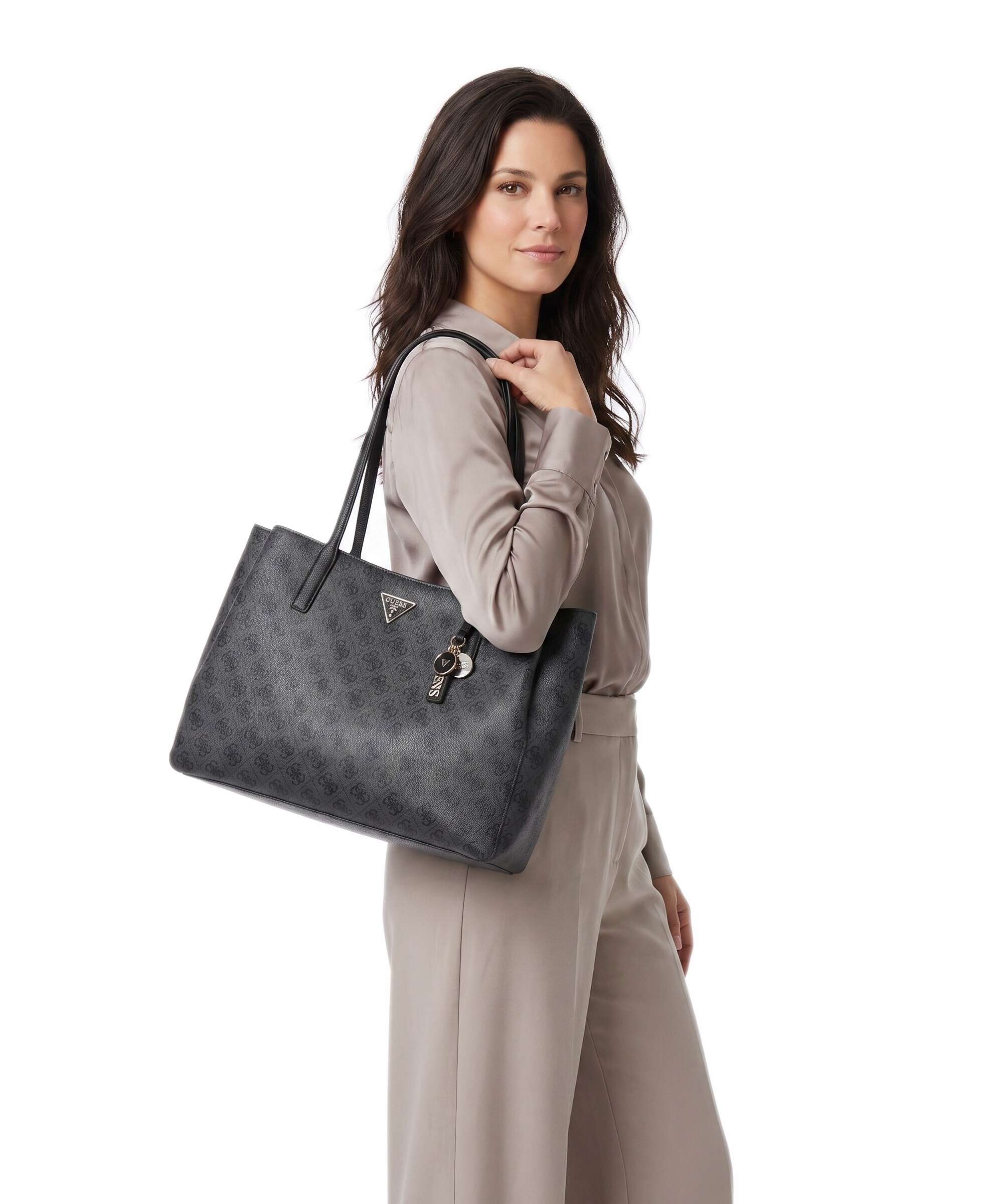 Guess Noelle II Tech Tote bag coal logo