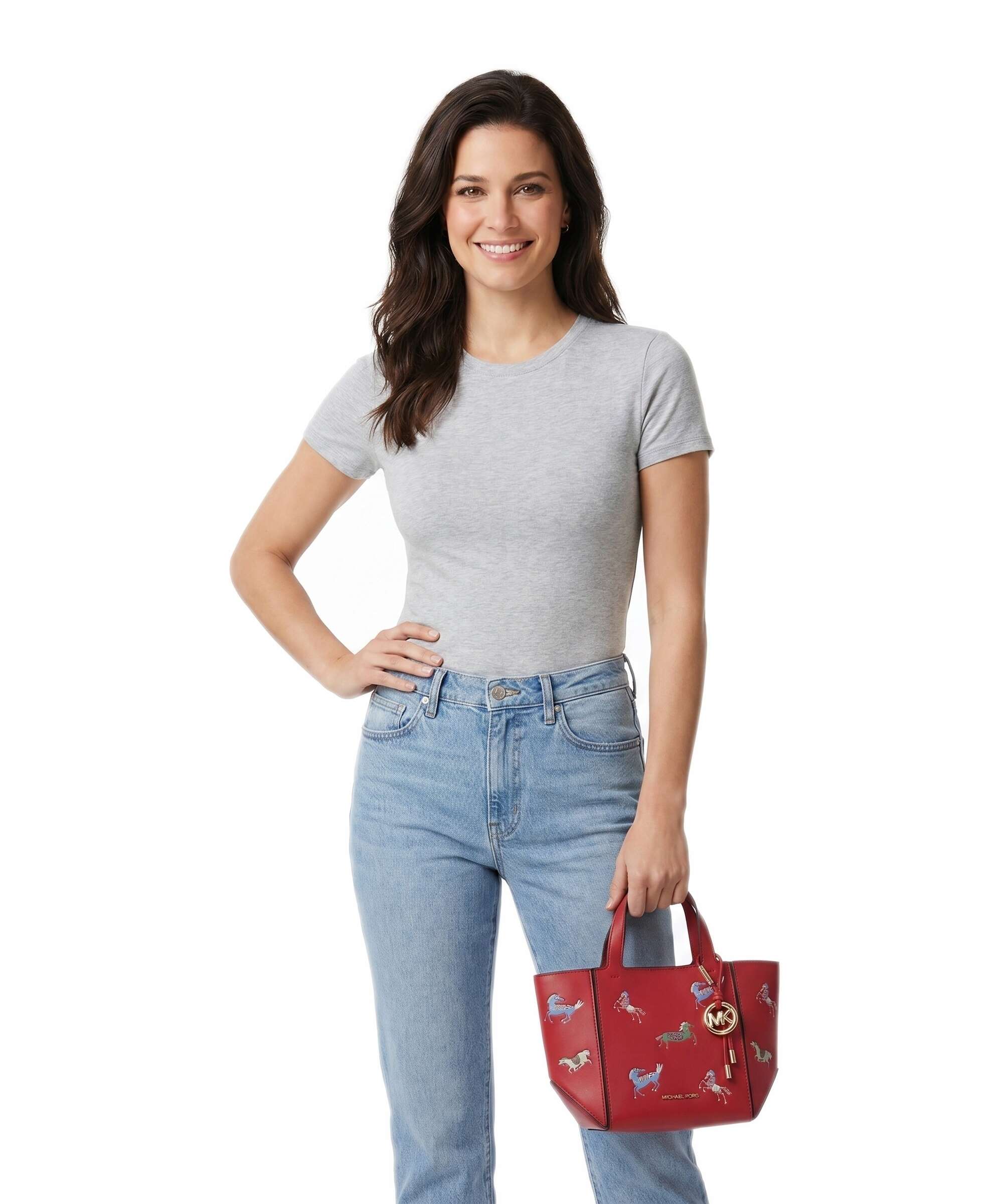 Michael Kors Jordi Small Handbag crimson