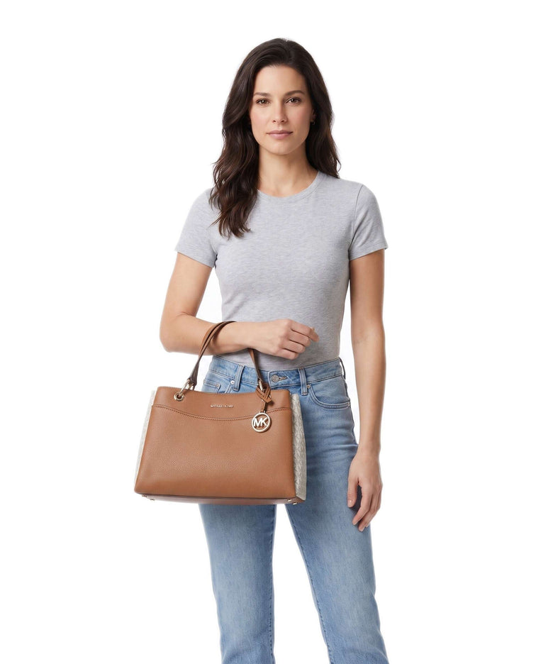 Michael Kors May Medium Handbag vanilla/acorn