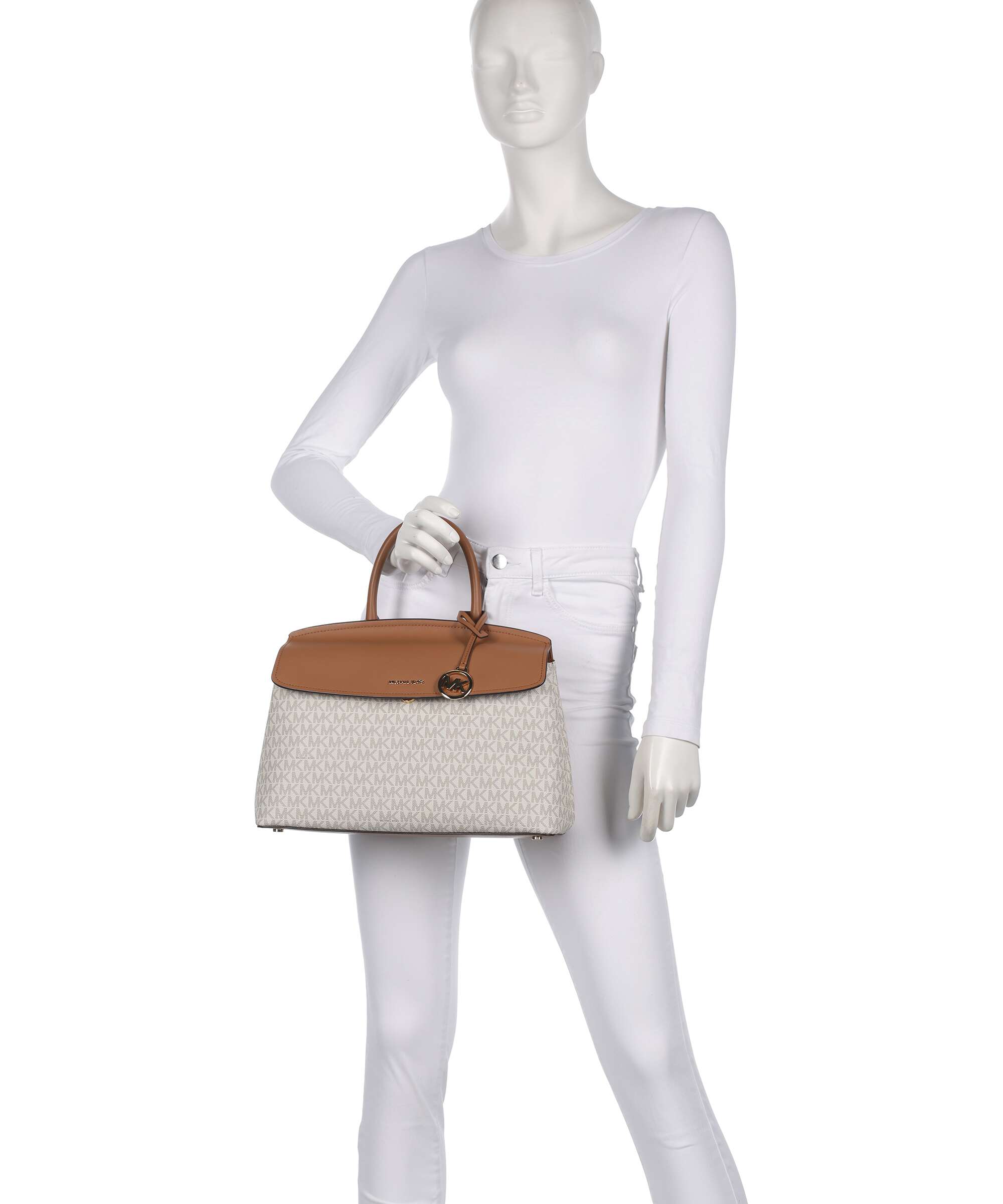 Michael Kors Landry Medium Handbag vanilla/acorn