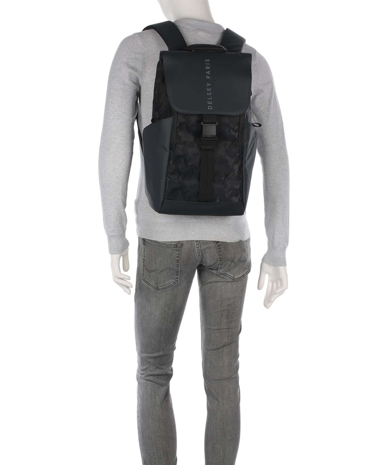 Delsey Paris Securflap Backpack schwarz tarnung