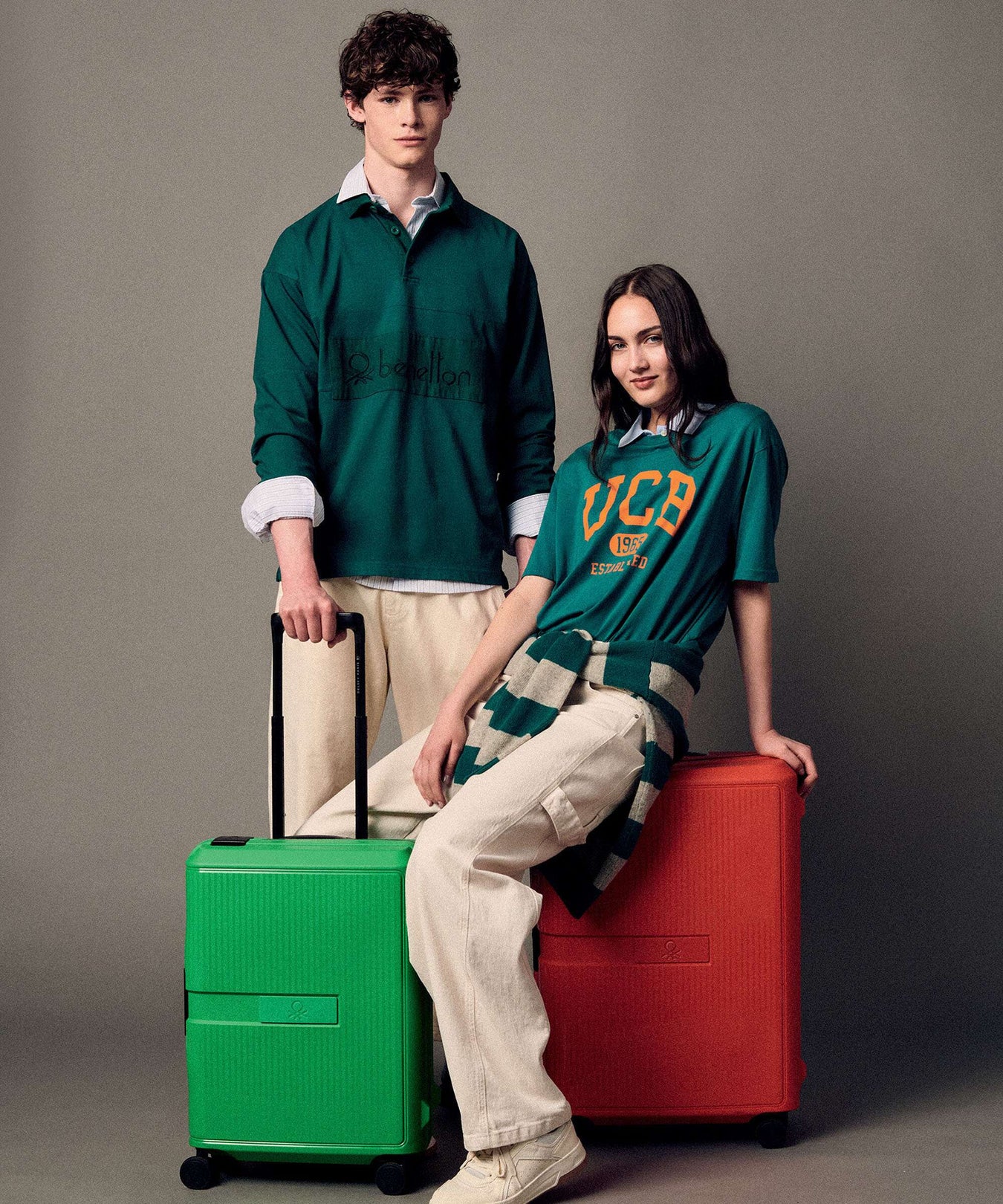 Delsey Paris x United Colors of Benetton CB Hard Spinner (4 wheels) green