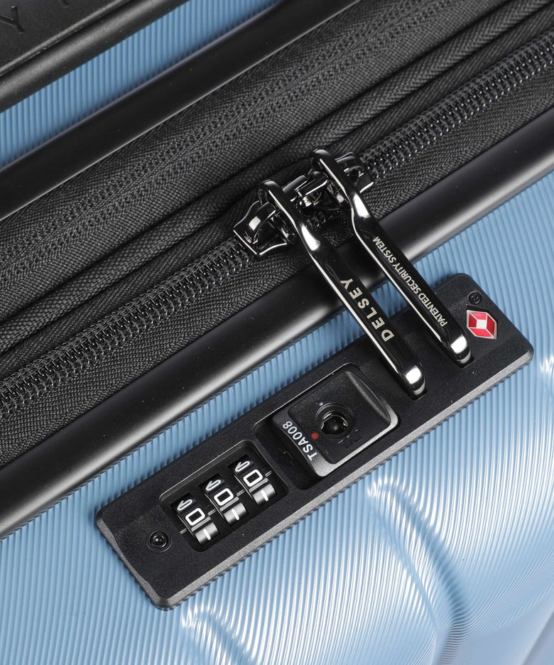 Delsey Paris Longitude Slim Spinner (4 wheels) blue