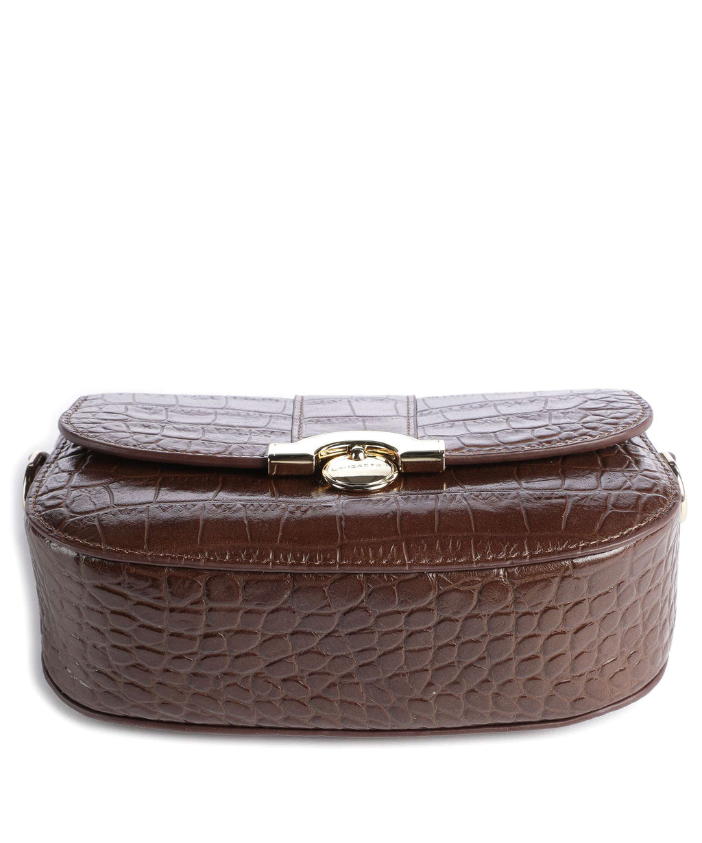 Lancaster Exotic Croco CN Crossbody bag vison