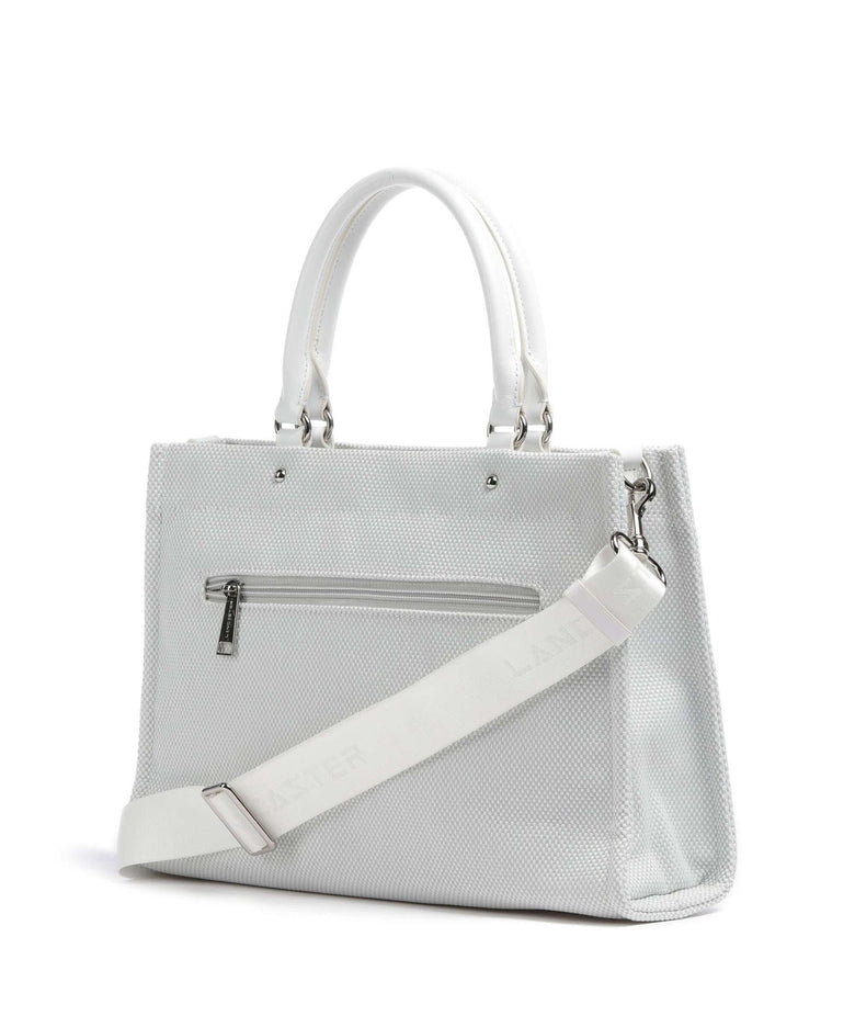 Lancaster Actual Conscious Canvas Handbag blanc