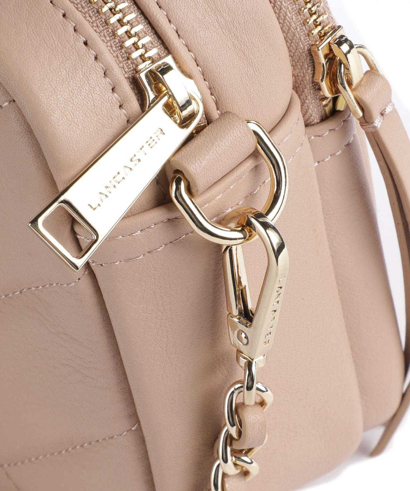 Lancaster Soft Matelassé Crossbody bag nuderose