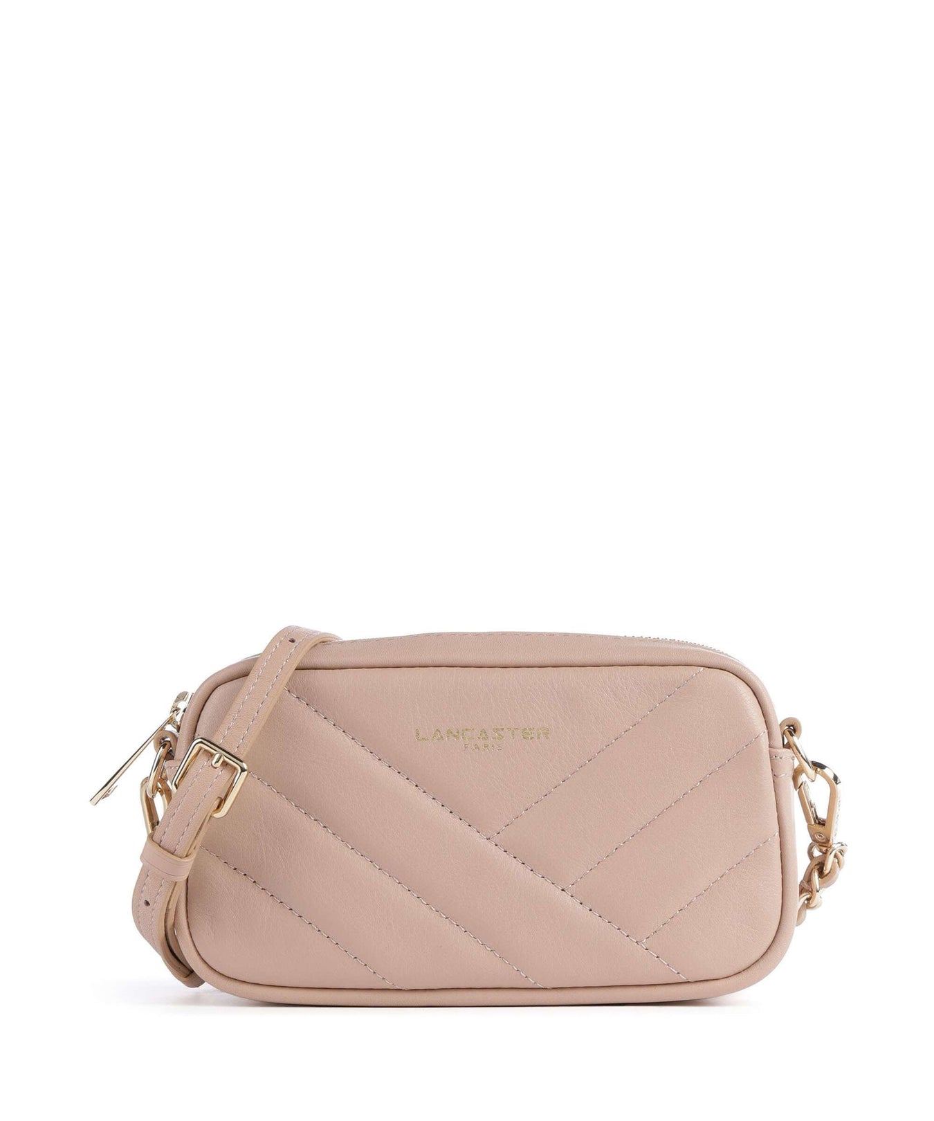 Lancaster Soft Matelassé Crossbody bag nuderose
