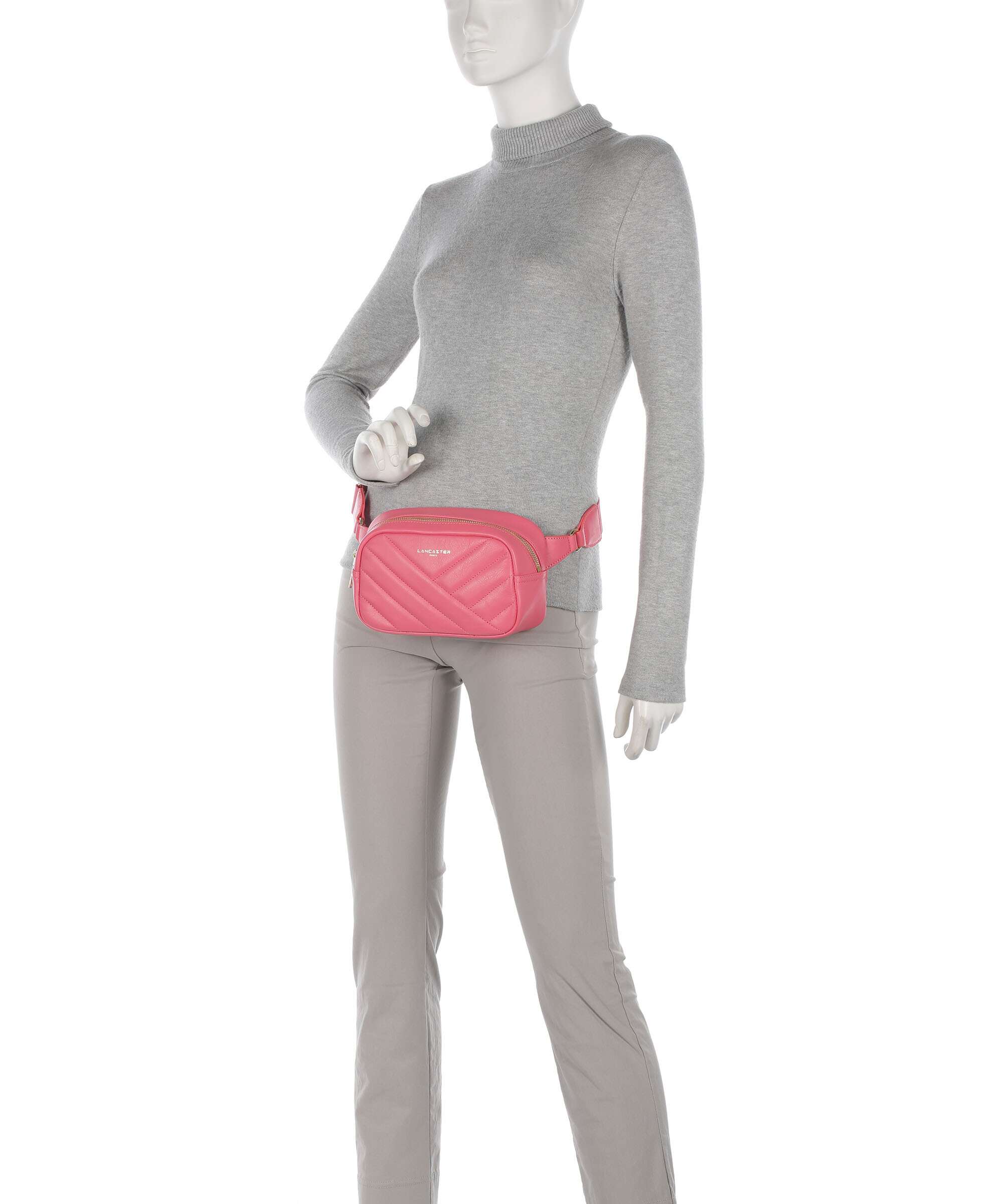 Lancaster Soft Matelassé Belt bag rose fonce