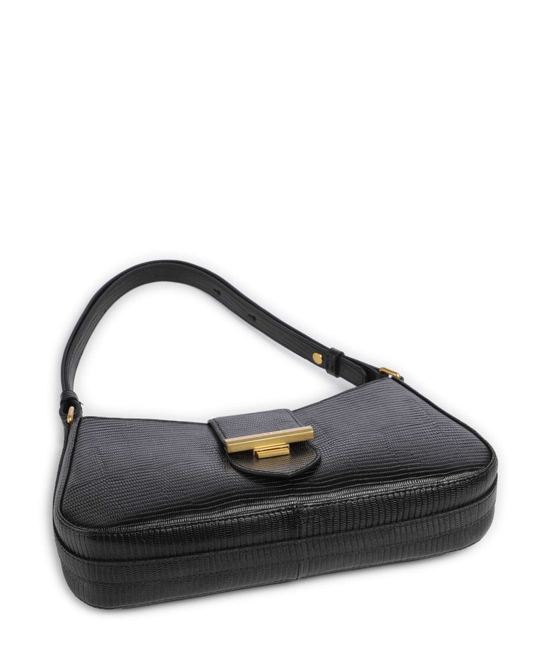 Lancaster Exotic Ily Shoulder bag noir/lézard
