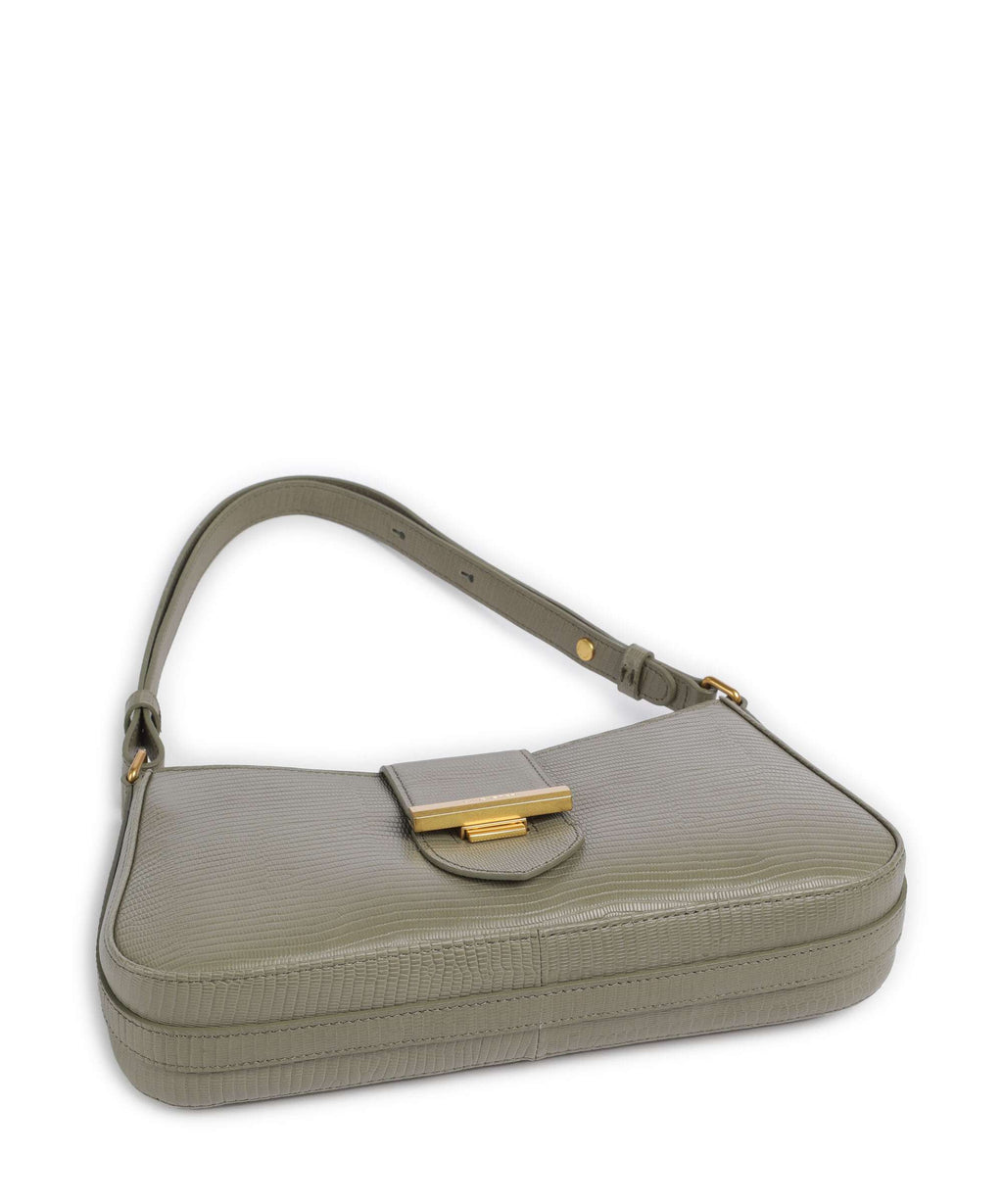 Lancaster Exotic Ily Shoulder bag olive/lézard