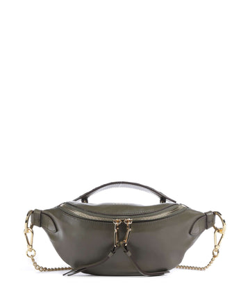 Lancel Origami Mini Crossover väska dark khaki