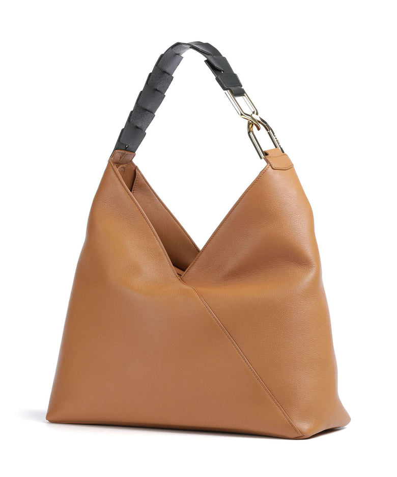 Lancel Pagode L Hobo bag camel/black