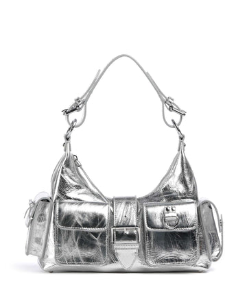 The Kooples Amelia Axelremsväska silver