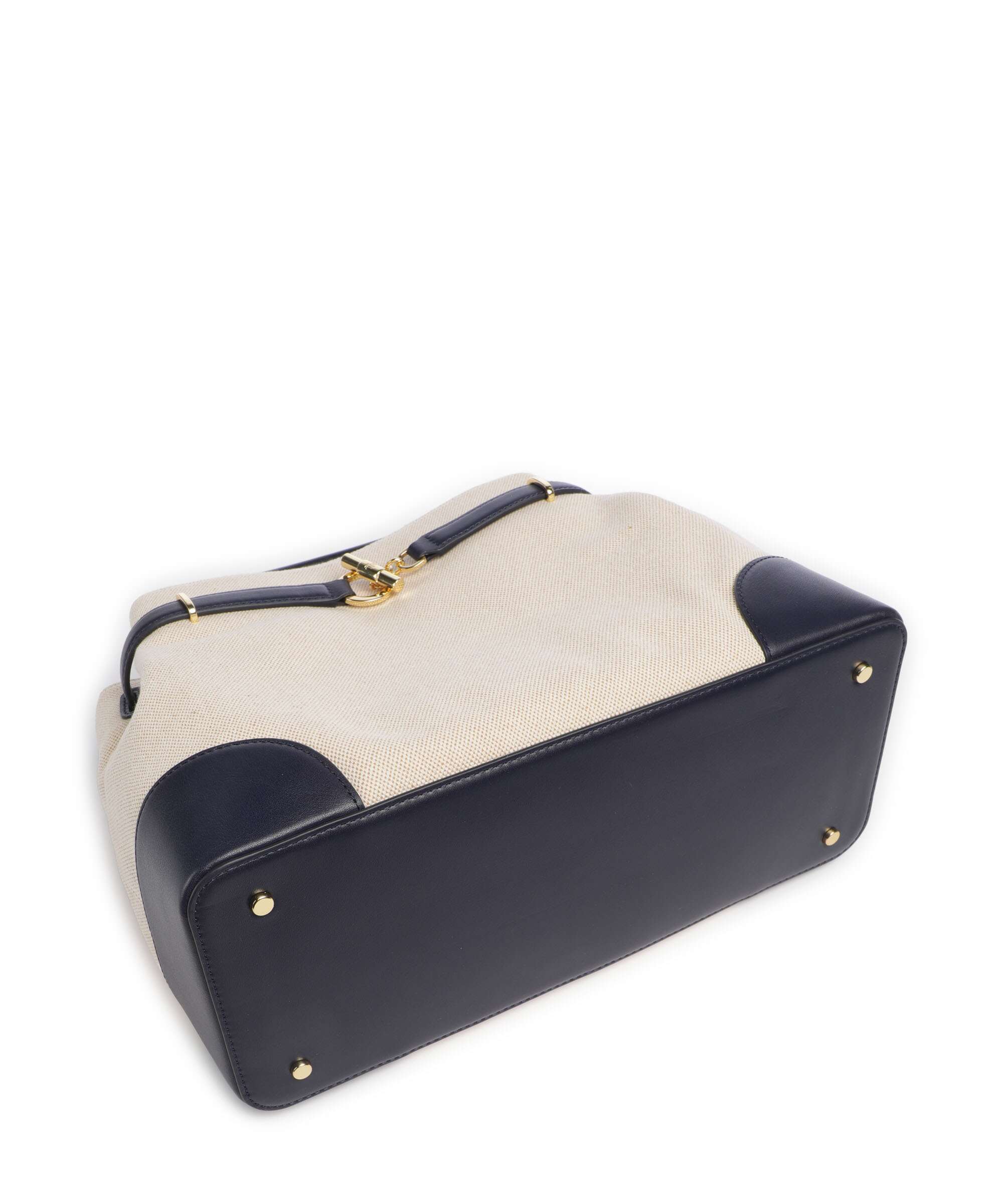 Lauren Ralph Lauren Blaike Large Handbag natural/buff canvas/refined navy