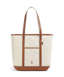 Polo Ralph Lauren Canvas Medium Tote bag ecru/cuoio