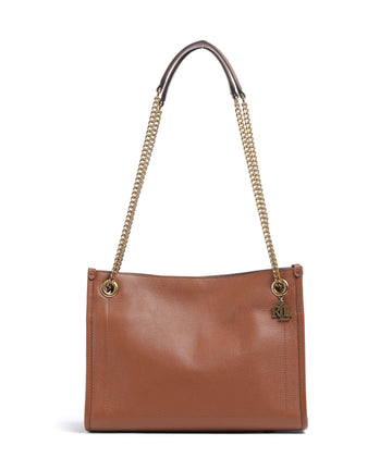 Lauren Ralph Lauren Bradley Medium Axelremsväska lauren tan