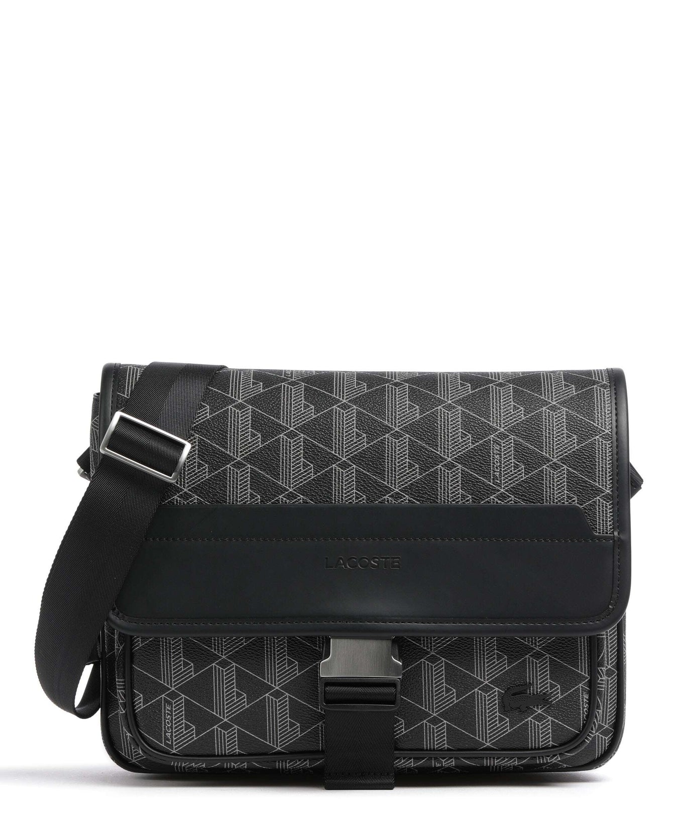 Lacoste The Blend Messenger bag monogram noir/gris