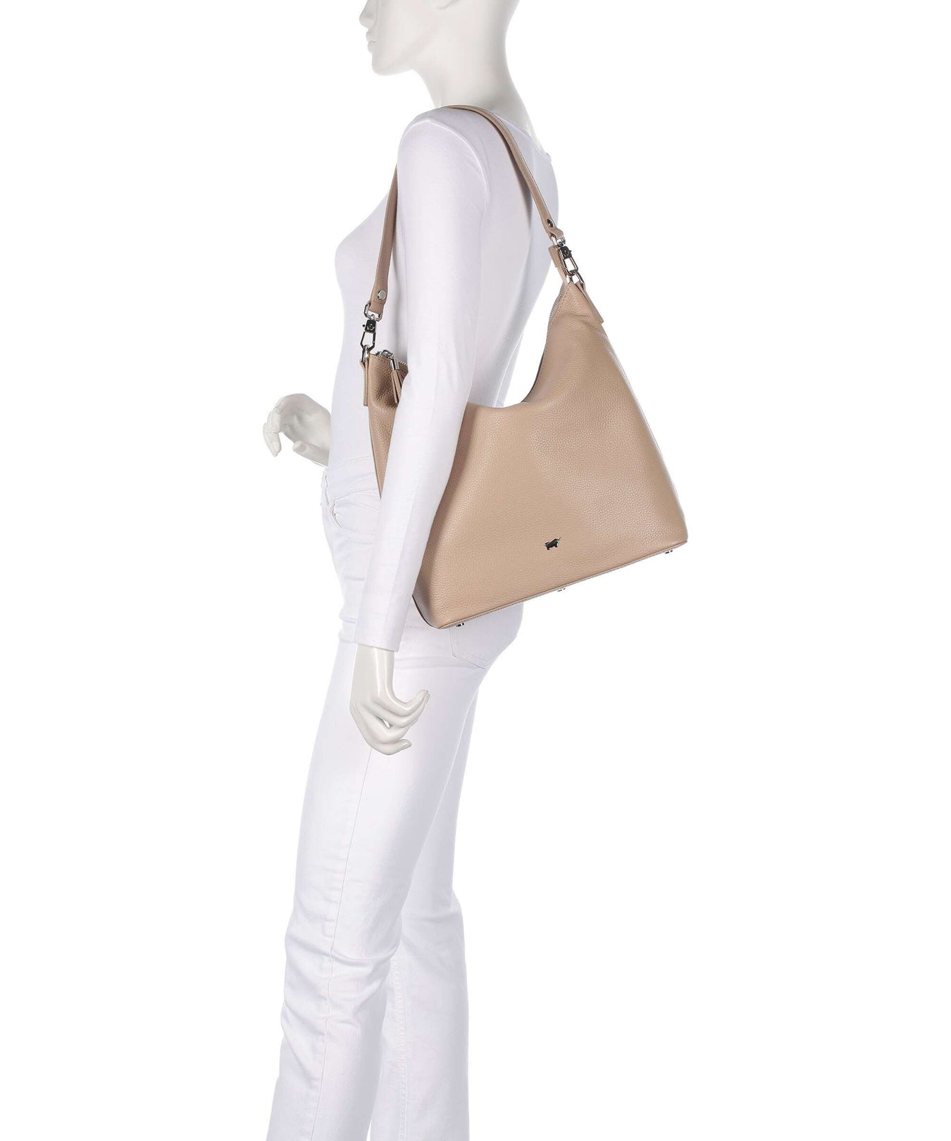 Braun Büffel Hanna Hobo bag creme