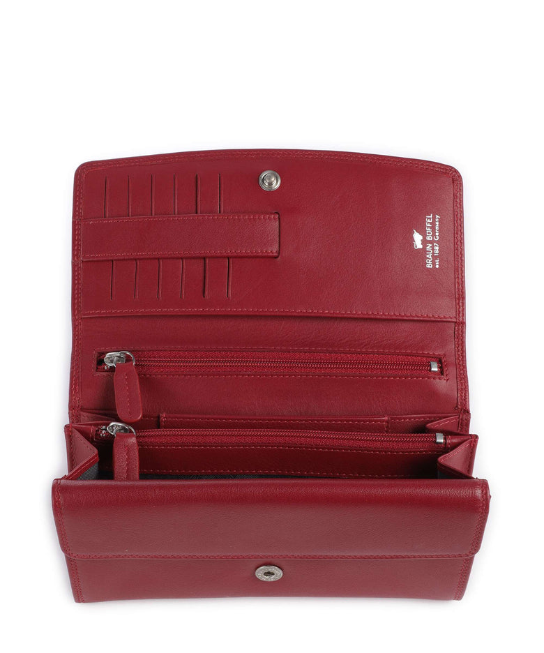 Braun Büffel Golf RFID Wallet rot
