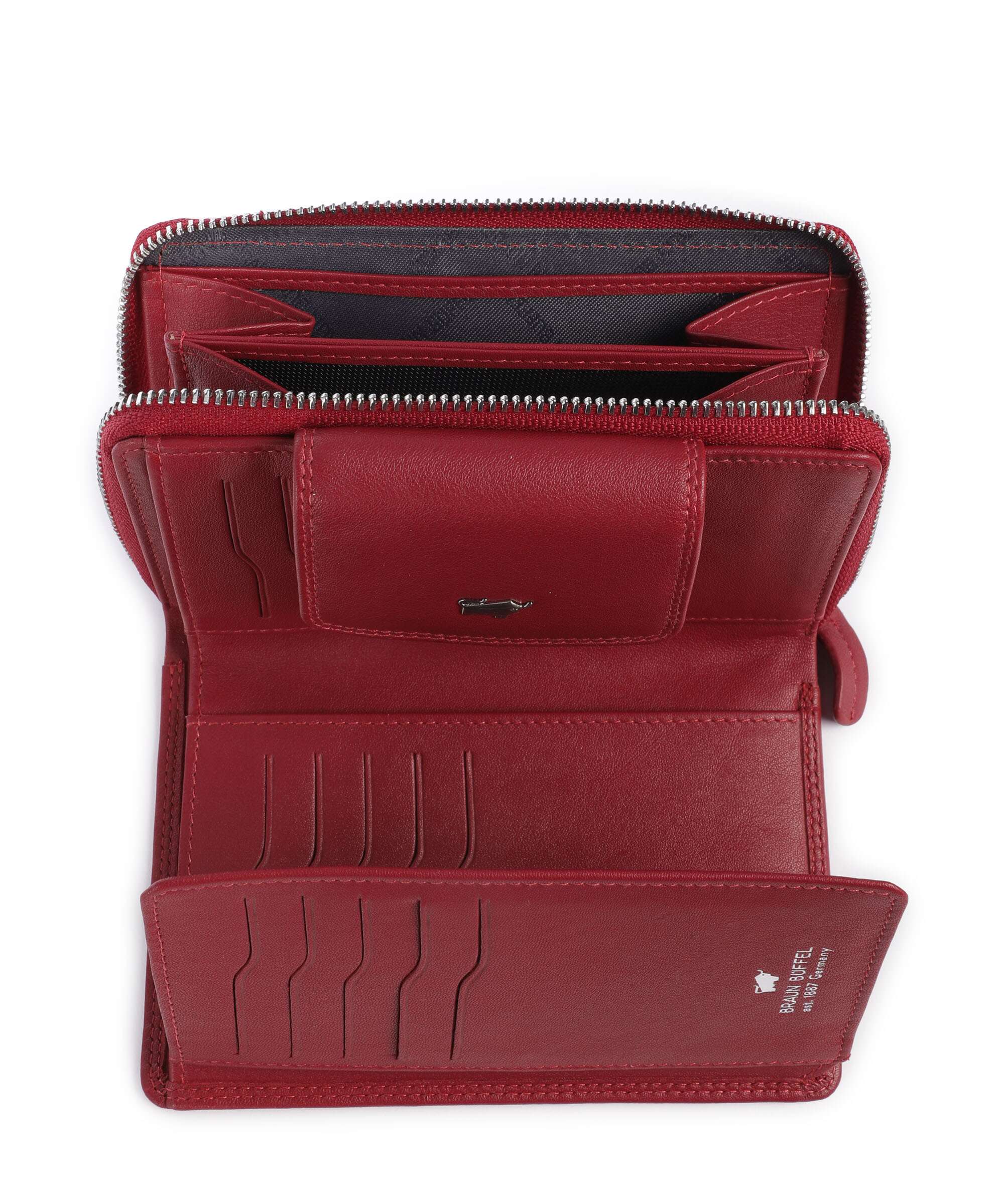Braun Büffel Golf Wallet rot