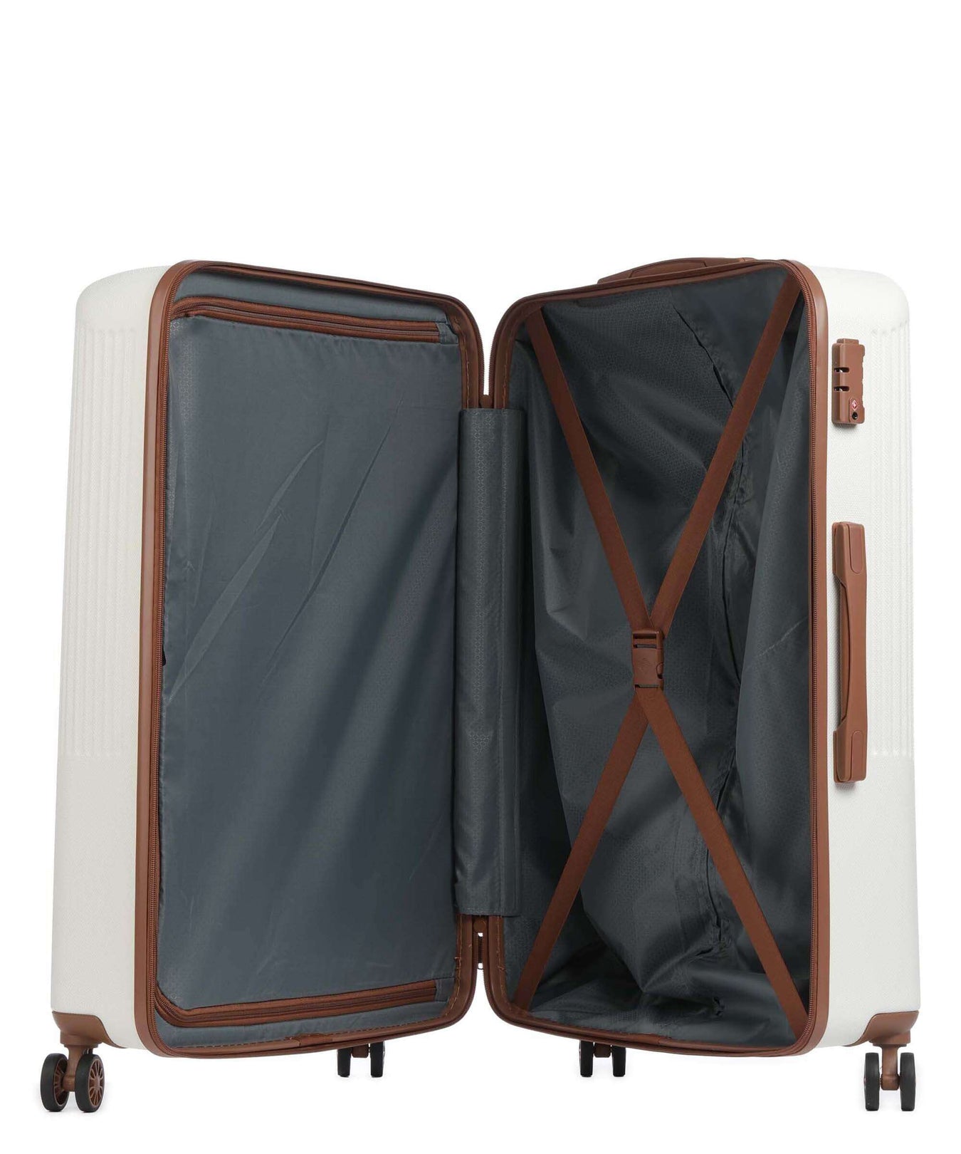 Travelite Bali Spinner (4 wheels) weiss/cognac