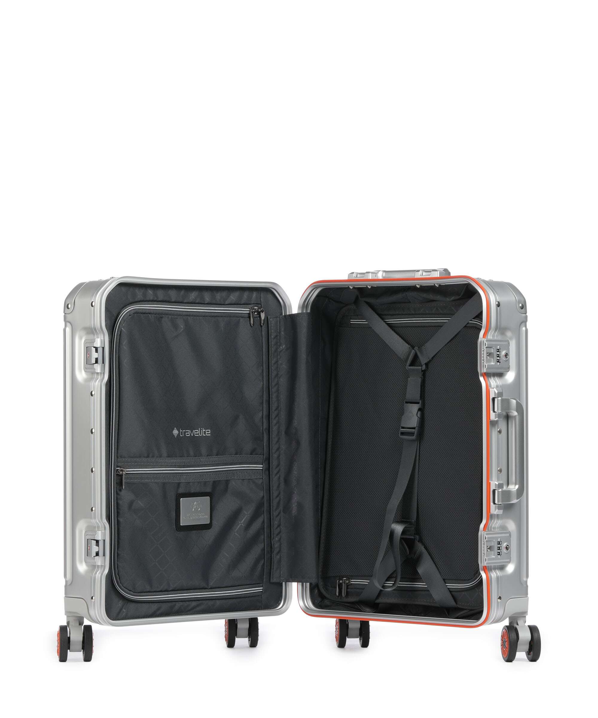 Travelite Next Spinner (4 wheels) silber orange