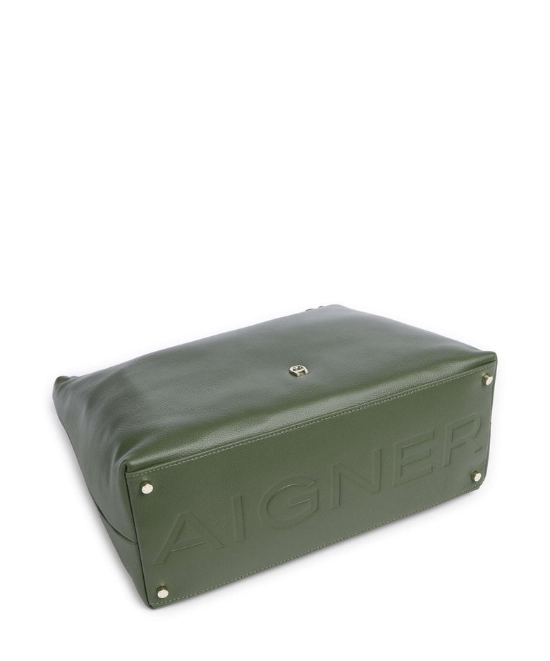 Aigner Zita M Hobo bag dark olive