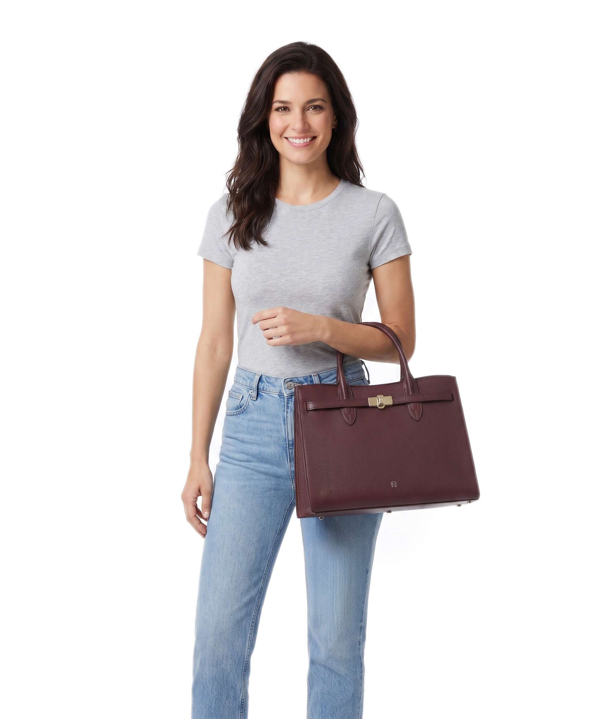 Aigner Farah L Handbag port red