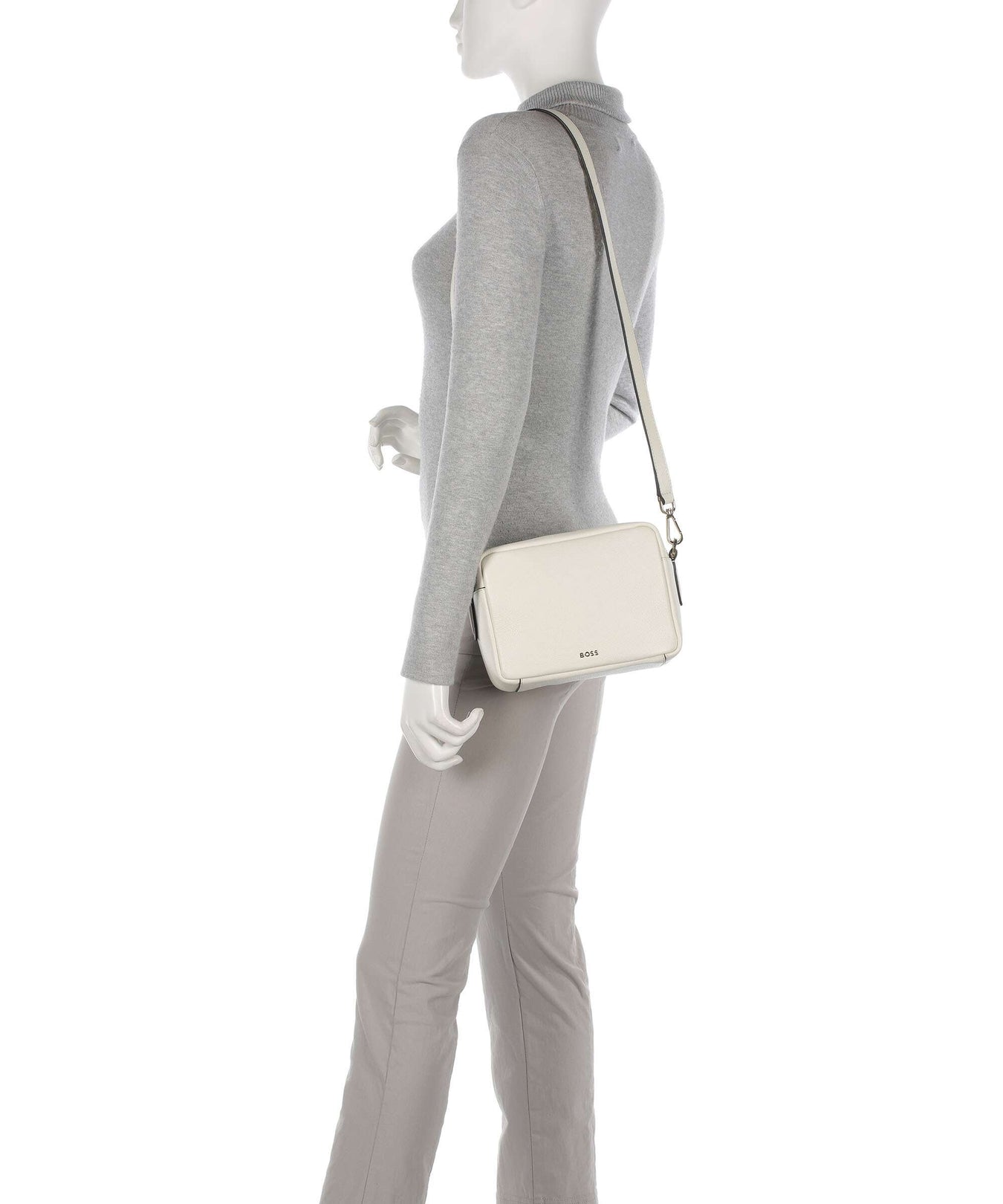 BOSS Alyce Crossbody bag open white