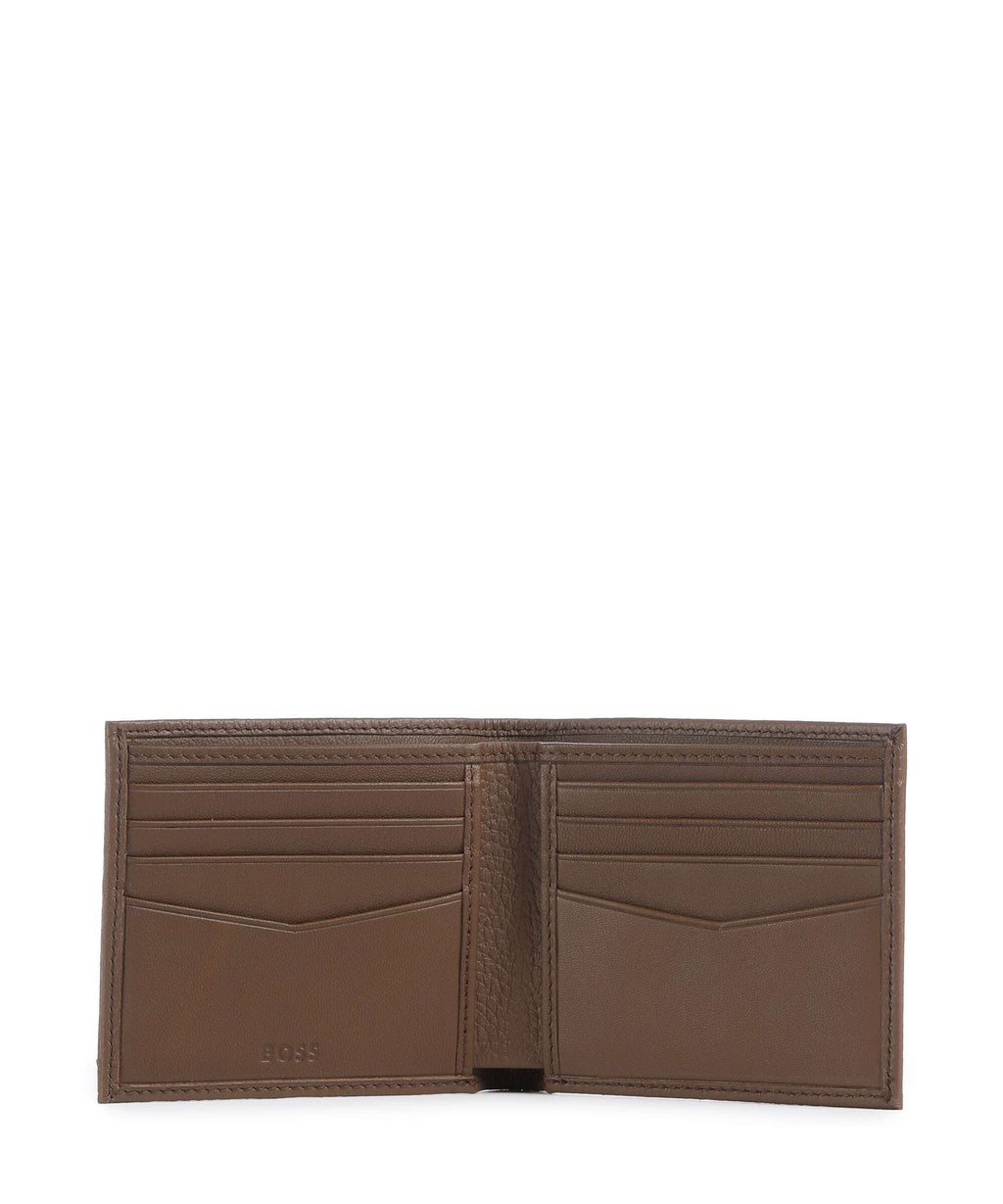 BOSS Crosstown Credit card holder medium brown