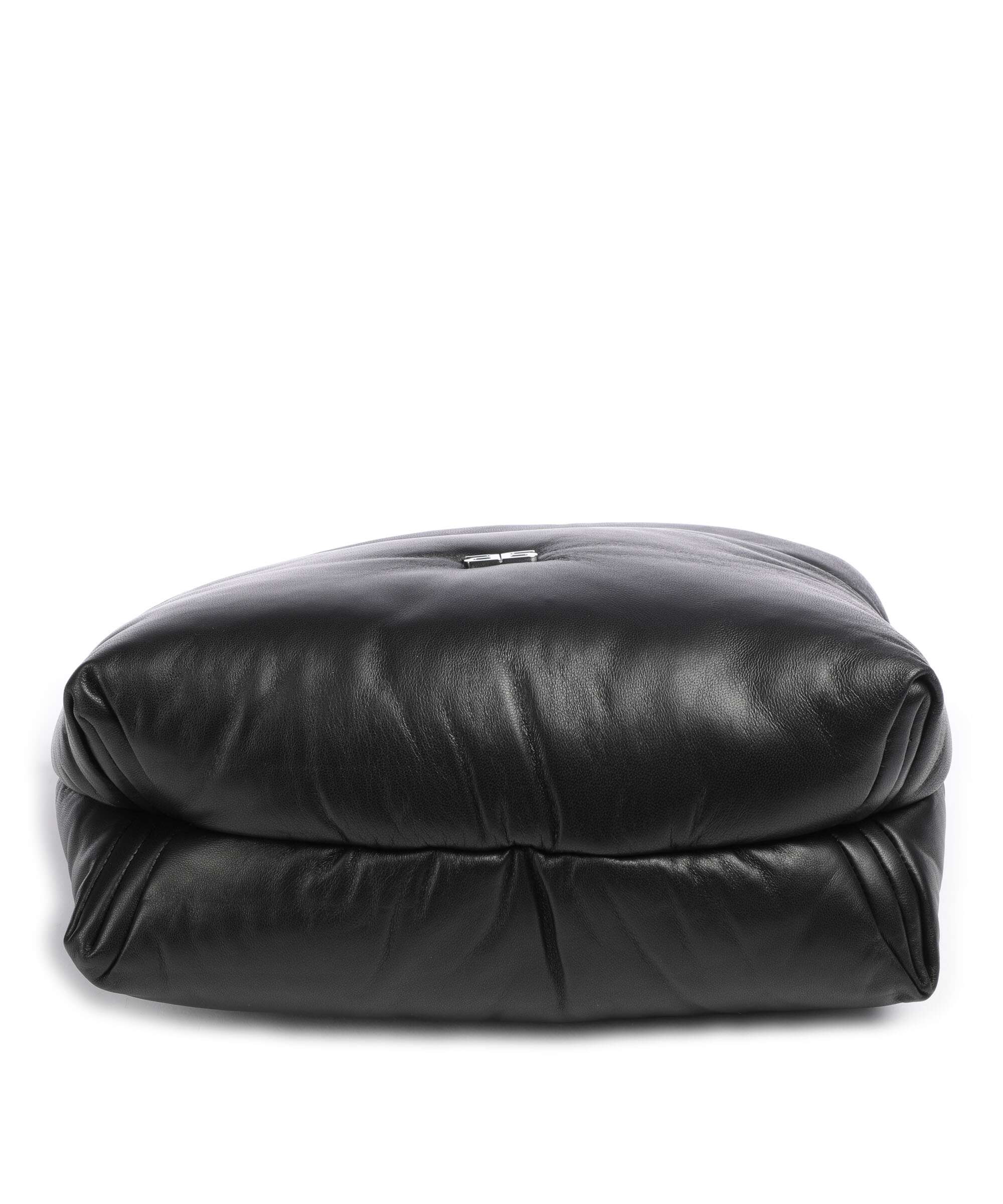 Abro Piuma Lucido Puffer Hobo bag black/nickel