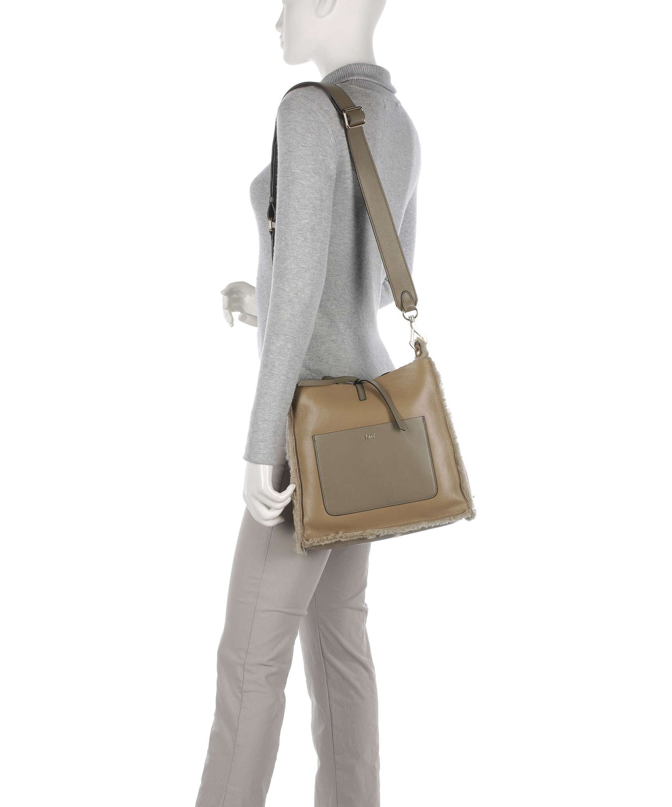 Abro Shearling Raquel Crossbody bag siena