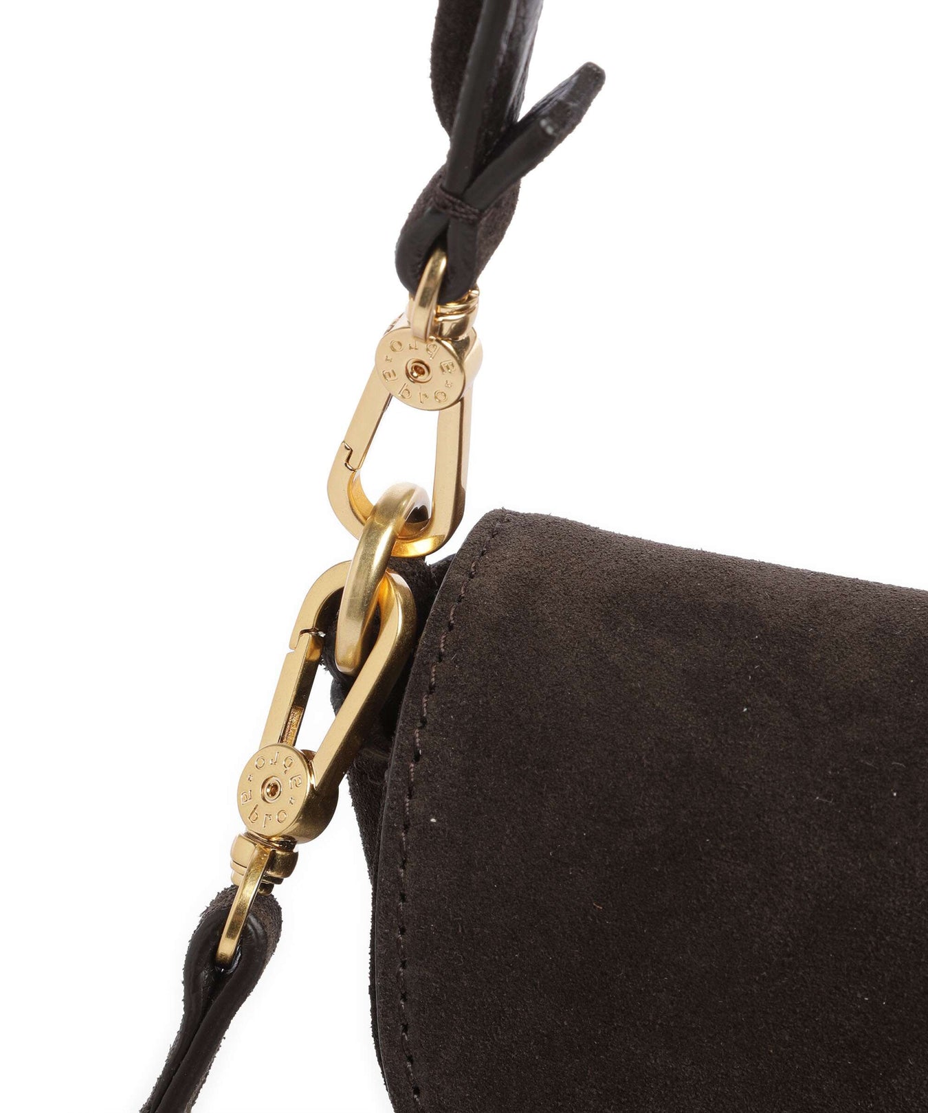 Abro Suede Camilla Shoulder bag brown