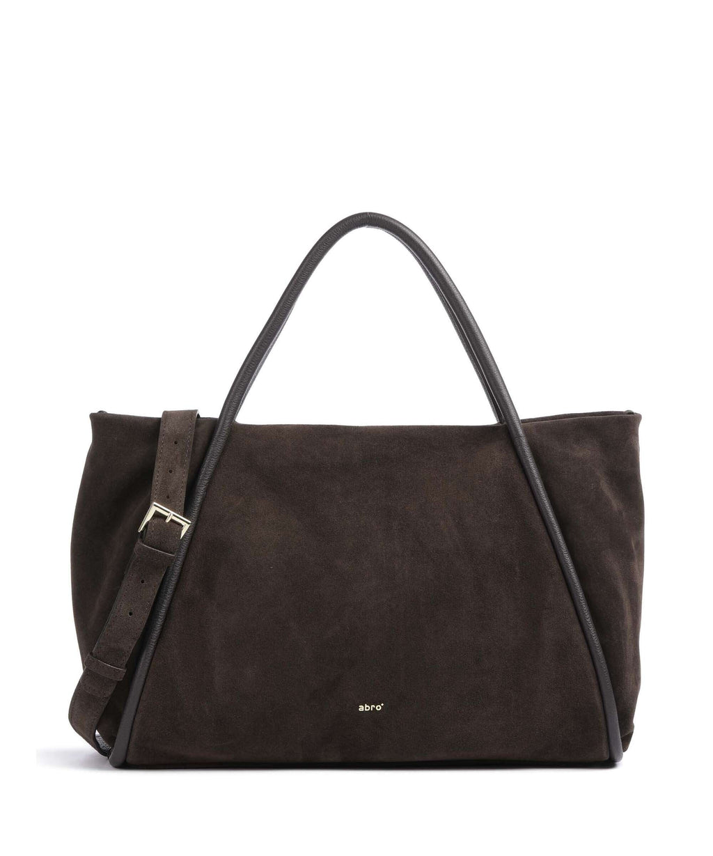 Abro Suede Willow Handbag brown