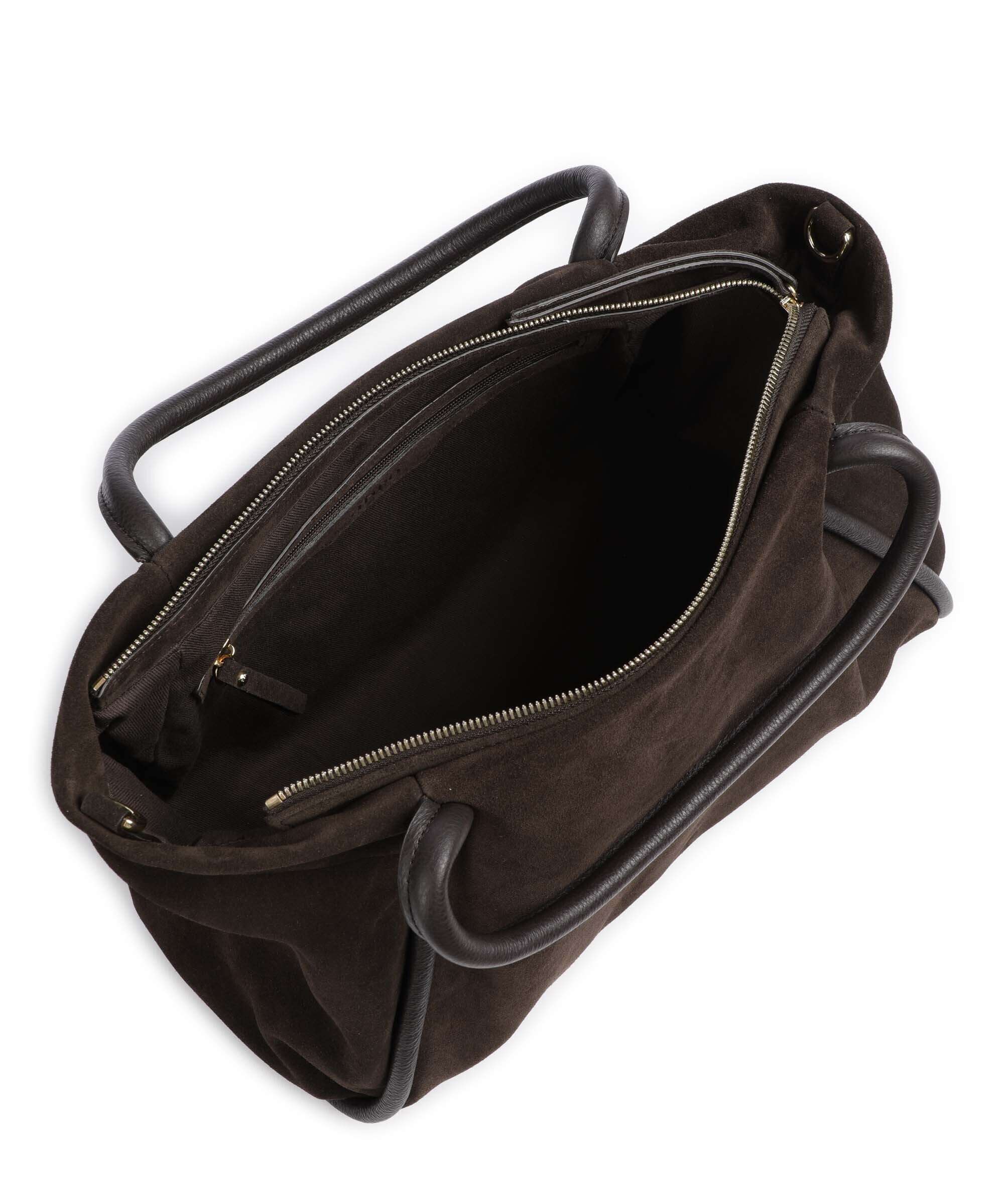 Abro Suede Willow Handbag brown