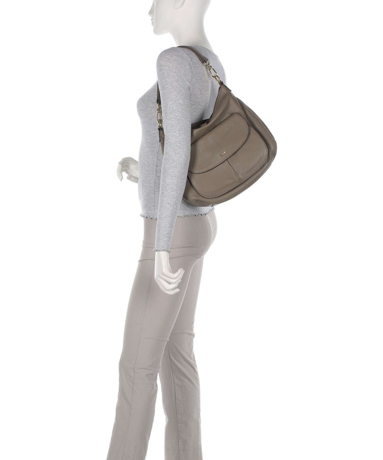 Abro Dalia Evelyn Hobo bag taupe