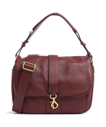Abro Dalia Star Saddle Hobo väska bordeaux
