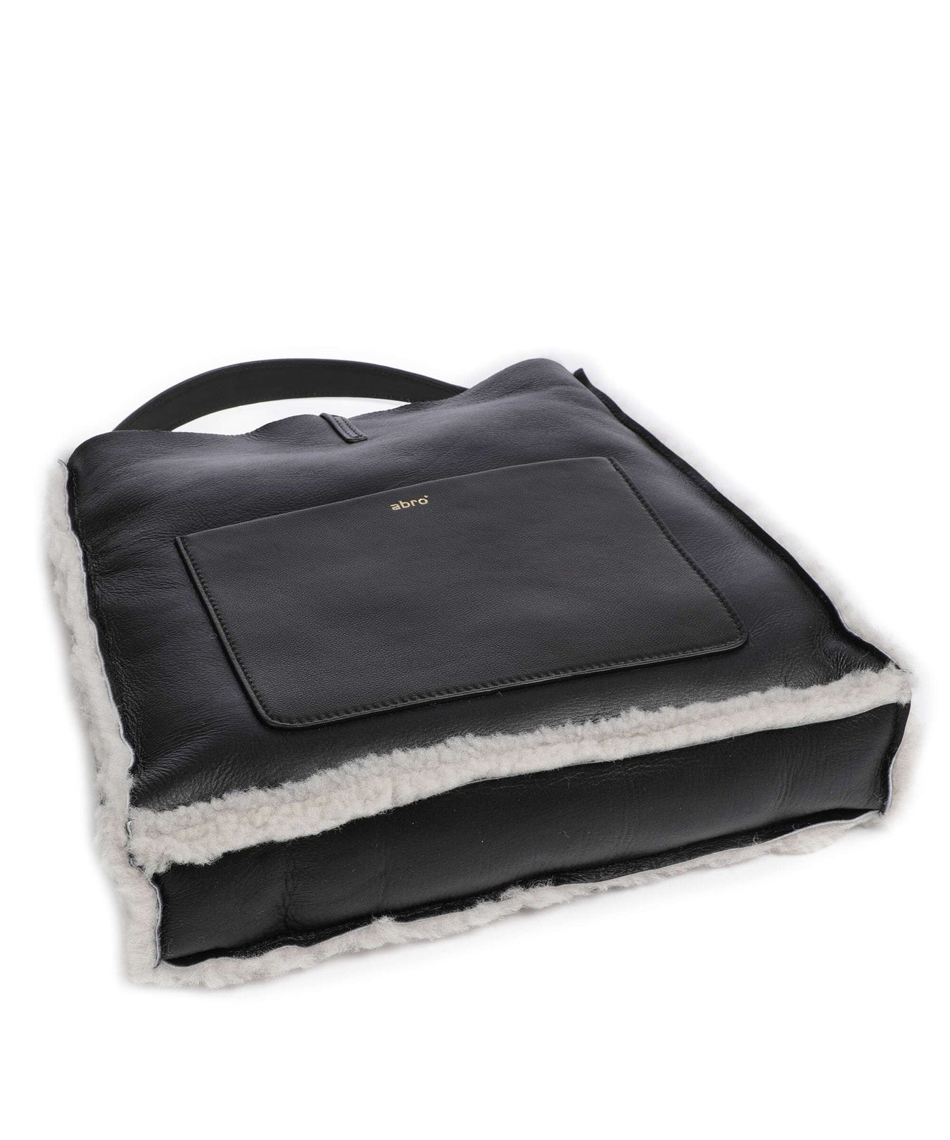 Abro Shearling Raquel Hobo bag black/white